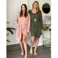 thumbnail image 3 of Womens 3 Piece Waffle Knit Lounge Set Soft Pajama Sets Tank Top and Shorts Loungewear Long Cardigan with pocket S-XL, 3 of 12