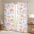 thumbnail image 2 of Homewish Watercolor Rainbow Clouds Curtains Pack of 2 (42x84 Each),Colorful Stars Graffiti Curtains Blackout,Pink White Bedroom Curtains For Girl Kids,Breathable Home Decor, 2 of 6