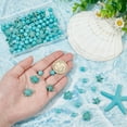 thumbnail image 4 of About 110pcs 3 Styles Synthetic Turquoise Beads Sea Turtle Beads Starfish Beads Summer Ocean Animal Spacer Beads 8mm Round Beads Sea Star Tortoise DIY Charms, 4 of 9