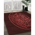 thumbnail image 3 of Ahgly Company Machine Washable Indoor Square Transitional Fire Brick Red Area Rugs, 3' Square, 3 of 7
