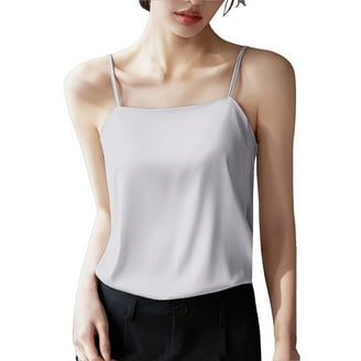 Essential Basic Women Basic Built In Bra Spaghetti Strap Cami Top