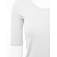 thumbnail image 4 of SSOULM Women's 1/2 Sleeve Crewneck Cotton Basic Slim Fit T-Shirt Top with Plus Size, 4 of 4