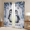 thumbnail image 2 of jejeloiu Cute Cartoon Penguin Black Out Curtains,Wild Antarctic Animal Curtains Pack of 2 (42x63 Each),Gray Blue White Bedroom Curtains For Boys Girls,Luxury Bedroom Decor, 2 of 6