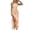 Beige, variant on Laqbezok Women's Sexy One Shoulder Satin Maxi Dress, Sleeveless Backless Ruched Bodycon Gown, Elegant High Split Party Outfit for Cocktail Wedding Guest