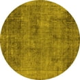 thumbnail image 1 of Ahgly Company Indoor Round Oriental Yellow Industrial Area Rugs, 3' Round, 1 of 4