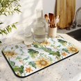 thumbnail image 3 of Washable Rubber Sunflower Cute Floral Dish Drying Mats for Kitchen Counter Home Large Coffee Bar Pad Accessories and Decor for Utensils Stemware 19.5''x12'', 3 of 7