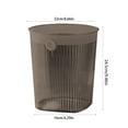 thumbnail image 3 of Btomtd Lidless Kitchen Trash Can Bedroom Toilet Garbage Can for Household Bathroom Practical Wastebasket, Black, 3 of 6