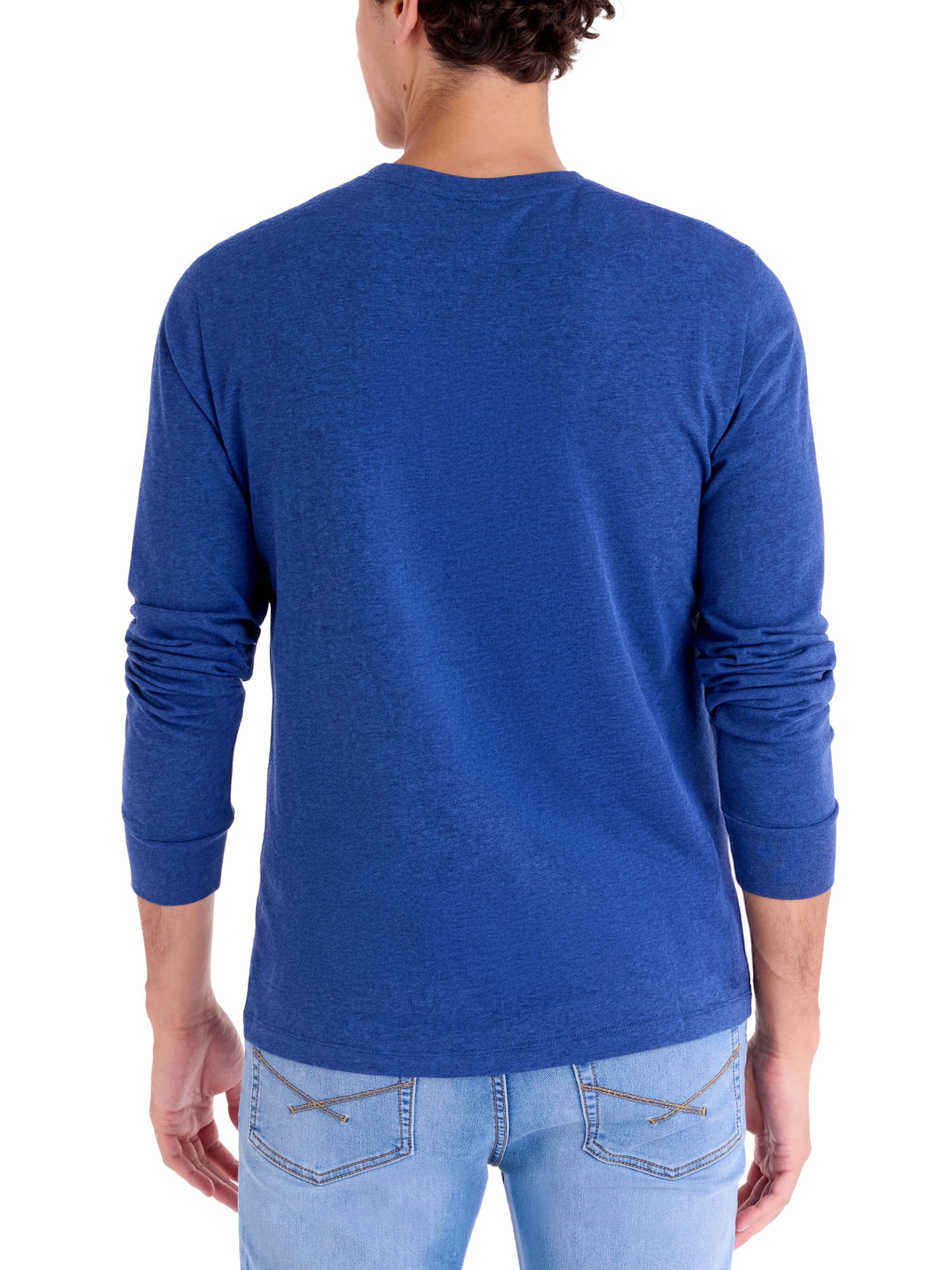U.S. Polo Assn. Men's Cotton Crewneck Tee with Long Sleeves, Sizes XS-3XL