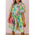 thumbnail image 1 of FOLUNSI Chic Spring Floral Dress: Puff Sleeves & Stylish Collar, Daily Fashion Favorite!, 1 of 8