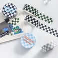 thumbnail image 4 of 1 Roll Washi Tape Sticky Adhesive Clear Print Removable Fade-resistant Scrapbooking Washi Checkerboard Pattern Paper Tape For Kids, 4 of 5