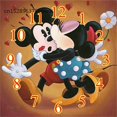 thumbnail image 1 of Disney DIY Diamond mosaic sale with clock Mickey 5d diamond painting Cross stitch clock Diamond embroidery full home decortion30x30cm round Gao Jinjia LED, 1 of 2