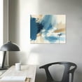 thumbnail image 4 of Orinice Navy Blue Pictures Wall Art Abstract Modern Painting Canvas Brown Watercolor Wall Art Decor Abstract Blue Poster Minimalist Graffiti Prints Blue Artwork for Living Room  16x12in, 4 of 6