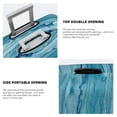 thumbnail image 5 of Daiia Teal Turquoise Fluid Stripes Luggage Cover, Thickened Washable Travel Luggage Covers, Elastic Unique Baggage Covers for 18-20 inch Luggage-X-Large, 5 of 9