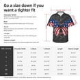 thumbnail image 5 of Pofeuu Butterfly With USA Flag Print Hawaiian Shirt for Men Sleeves Casual Button Down Summer Beach Dress Shirts T-Shirts,XX-Large, 5 of 7