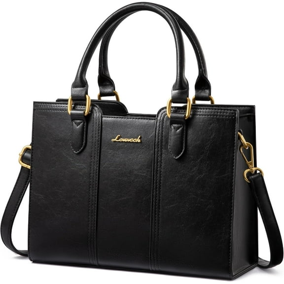 LOVEVOOK Purse for Women, Vintage Leather Shoulder Handbag, Small Ladies Satchel Tote Purse Top Handle Crossbody Bag for Work