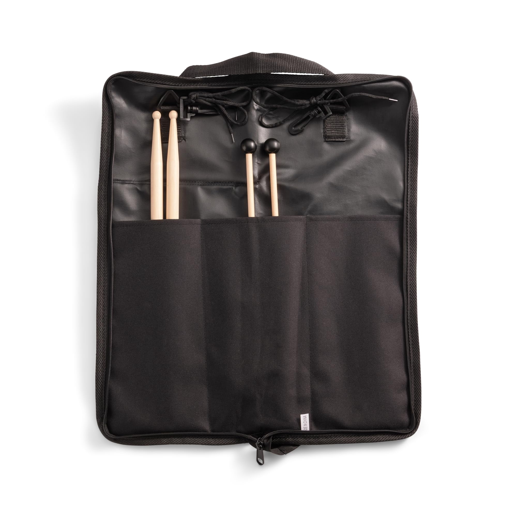 On-Stage Student Percussion Kit - Maple Drumsticks, Rubber Mallets, Chrome-Plated Drum Key, Educational Poster, Three-Pocket Bag