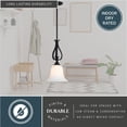 thumbnail image 6 of Monrovia Bronze Traditional Mini Pendant Ceiling Light with White Glass, 6 of 13