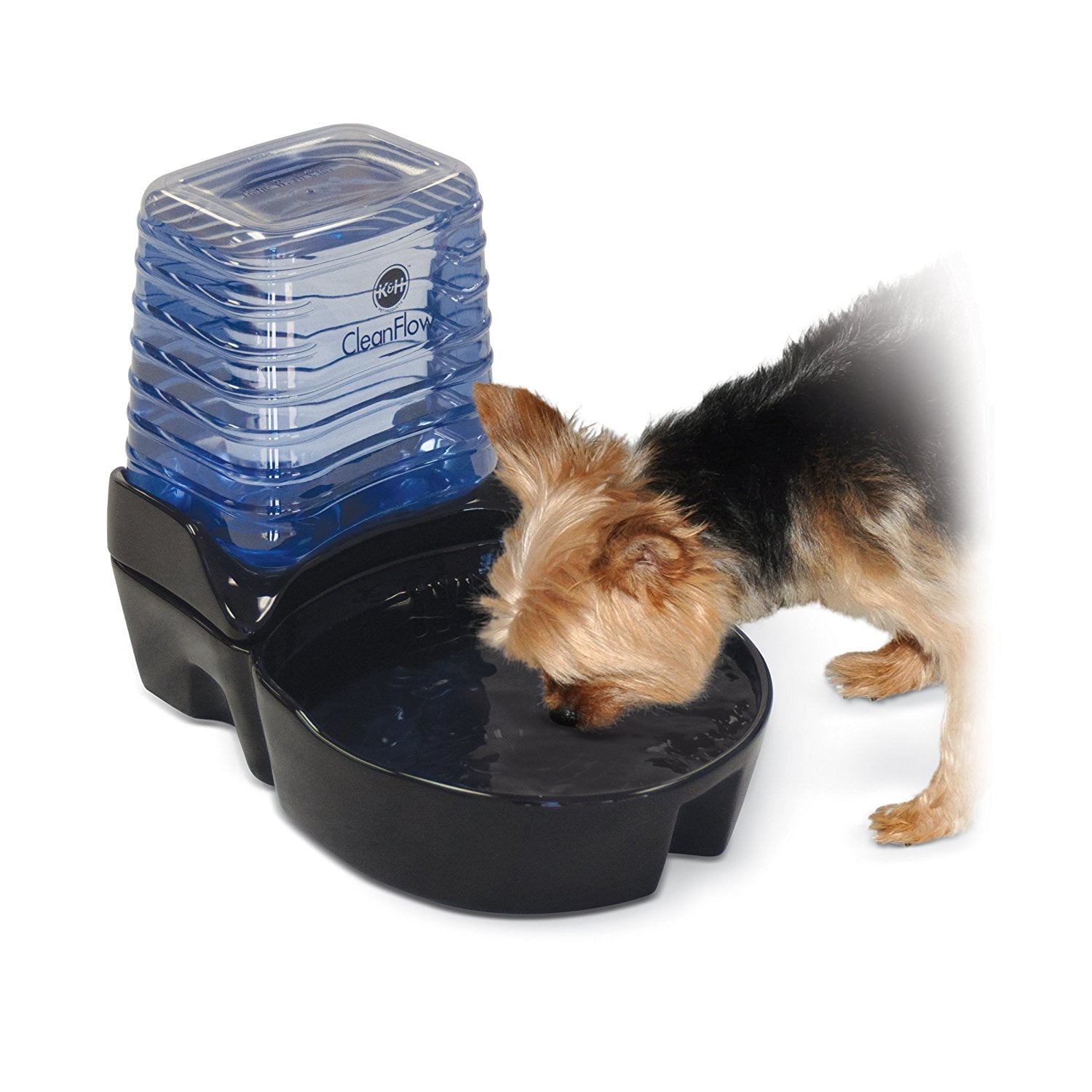 K&H Pet Products CleanFlow Ceramic Filtered Pet Water Bowl with