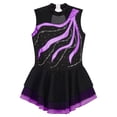 thumbnail image 4 of iixpin Kids Girls Sleeveless Figure Ice Skating Leotard Ballet Dance Dress Ballerina Ballroom Performance Costume Purple 12, 4 of 6