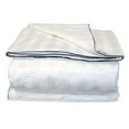 thumbnail image 3 of LCM Home Fashions, Inc. Silk-filled Damask Stripe Cotton Blanket Full / Queen, 3 of 4