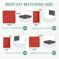 thumbnail image 2 of Snubbull Patio Furniture Cushions, Replacement Outdoor Cushions for 4-Seat Sectional Sofa,Waterproof & Zipped, Red, 2 of 6