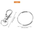 thumbnail image 5 of 60 Pieces Key Ring Clip Hooks Twist Locks Lanyard Snap Hooks with Split Key Rings (Silver), 5 of 5