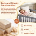 thumbnail image 6 of PORKISS Kids Twin Bed Frame with Guardrails, Wood Twin Platform Bed with Built-in Step, 10 Wood Slats Support, No Box Spring Needed, 400 lbs Capacity, Twin Bed for Boys Girls Bedroom, Gray A, 6 of 10