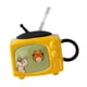 thumbnail image 4 of Taza de café de cerámica, taza de café novedosa con tapa, taza de agua, forma de TV navideña, única Amarillo oscuro, 4 of 9