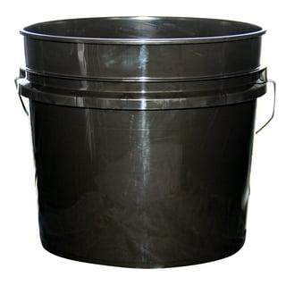 Centrex Plastics TOUGH BOX BLACK 5 GALLON BUCKET WITH YELLOW LID 5GTBXBKTBY