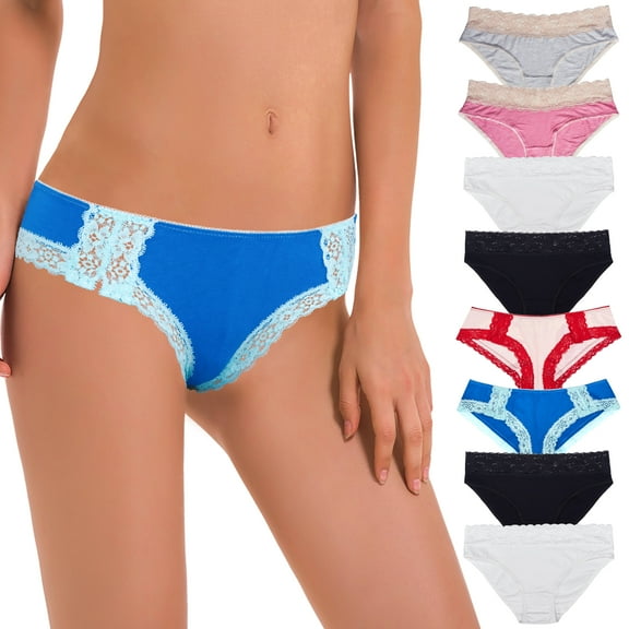 Curve Muse Cotton Soft Women Underwear Knickers Boxer Briefs Short Pack Of 8 -PackA-S/5