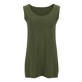 thumbnail image 5 of Women's Plus Size Tank Top Cotton Blend Sleeveless Crew Neck T-Shirts Tops Casual Tees Tunics Shirts, 5 of 5