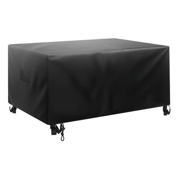 KFFKFF Patio Furniture Cover, 420D Heavy Duty Waterproof Outdoor Dining Table and Chairs Cover, 126L x 126W x 32H inch, Black