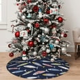 thumbnail image 5 of Lsque Sardine Print Christmas Tree Skirt, Tree Skirt with Ties or Velcro, Perfect for Holiday Decorations, Halloween, and New Year-30", 5 of 7