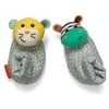 Infantino Foot Rattles, Zebra & Cheetah, Soft Baby Sock Rattles - Encourages Hand-Eye Coordination, Discovery Toy - Machine Washable Foot Rattles - Zebra & Cheetah