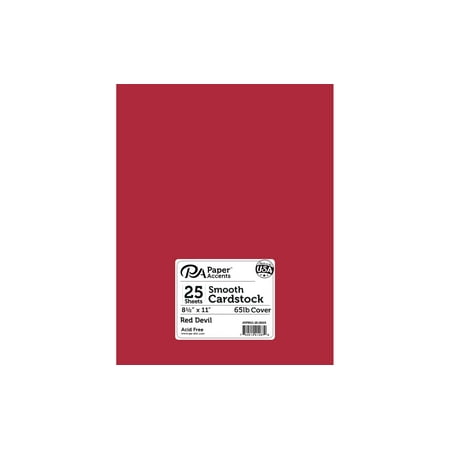 UPC: 0740512412679 | Paper Accents Cardstock 8.5 x 11  Smooth 65lb Red Devil 25pc