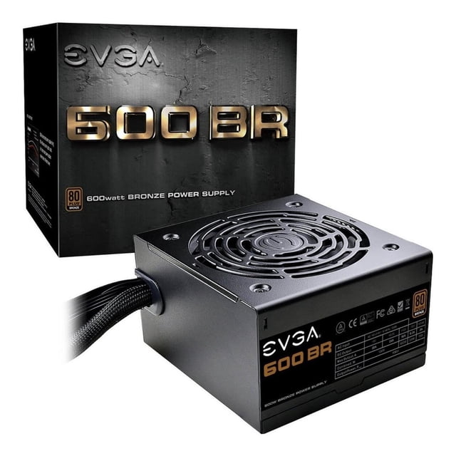 Fuente de Poder EVGA 600 BR de 600W, ATX, 80 PLUS Bronze. EVGA 100-BR-0600-K1