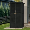thumbnail image 2 of MCombo Outdoor Wooden Storage Cabinet, Garden Tool Shed w/ Latch, Outside Tools Wood Cabinet Double Doors, 2 of 7