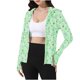 thumbnail image 4 of Chaquetas y prendas de vestir exteriores informales con capucha y manga larga de color degradado para mujer, con capucha y hebilla para el pulgar, ropa de protección solar, parte superior de poliéster, 4 of 7