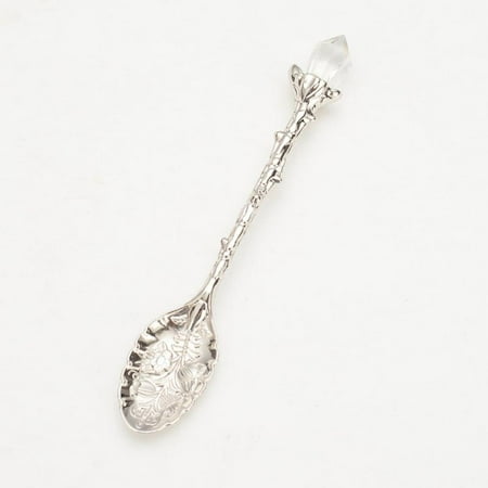

Dining Bar Vintage Style Tea Spoon Creative Mug Coffee Ice Cream Mini Coffee Spoon Kitchen Accessories Crystal Head Spoon
