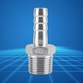 thumbnail image 2 of Adaptador De Espiga Para Manguera, Acero Inoxidable Ss304 Rosca Macho Conexión De Tubería Espiga Para Manguera Espiga Bsp 1/8 "~ 3/4" Se Utiliza Para Conectar Muchas Tuberías Diferentes (1/2 * 12mm), 2 of 3