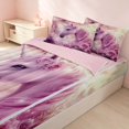 thumbnail image 3 of Erosebridal Dreamy Unicorn Zipper Twin Comforter Sets with Fitted Sheet and 2 Pillowcases for Girls, Pink Flowers Zipper Bedding Set, Pink Reversible, 3 of 7