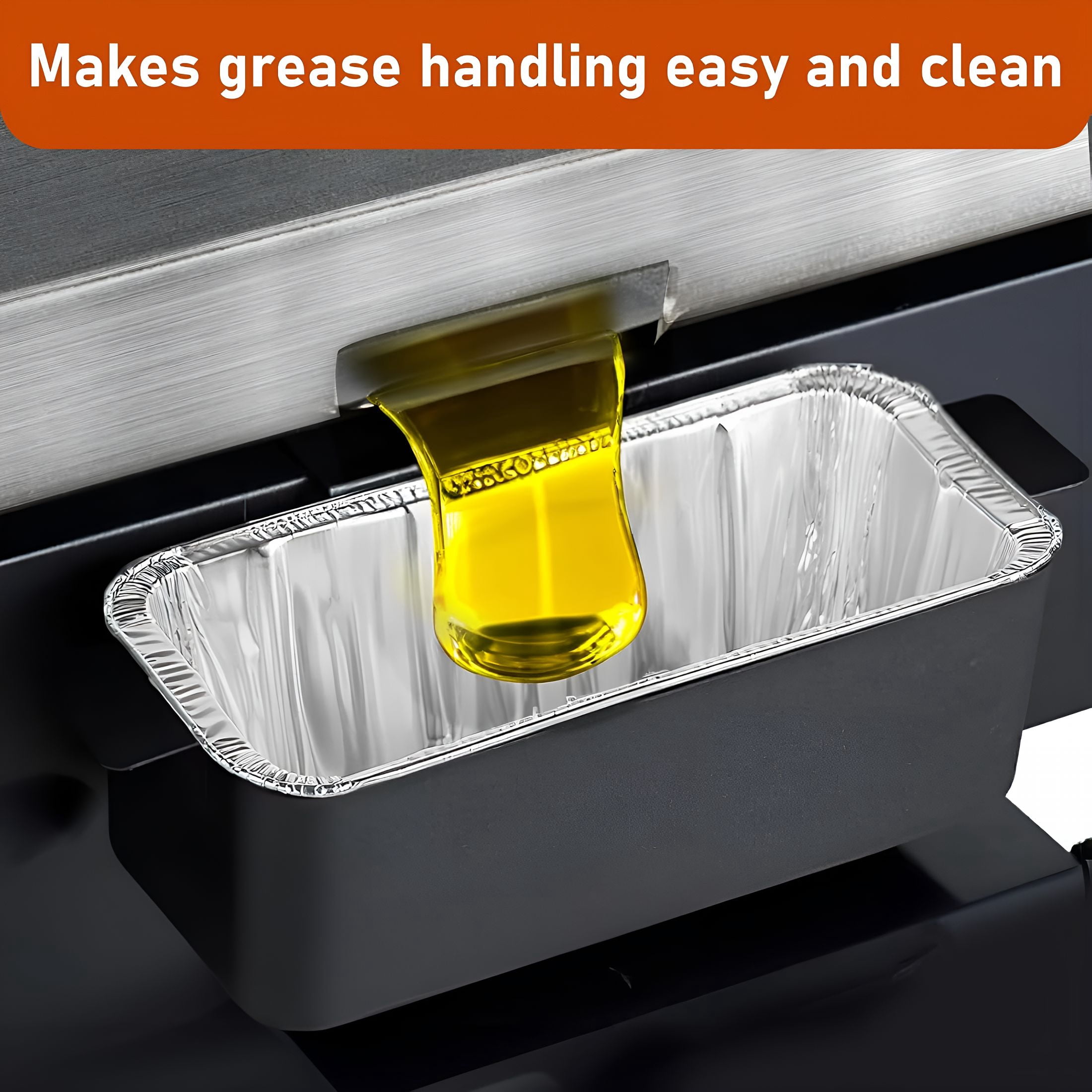 ACDANC 100 Pack Grease Cup Liners Compatible for Blackstone Griddle Griddle Accessories, Disposable Grill Grease Tray, Aluminum Foil Drip Pan Grease Catcher Cup Liner for 17, 22, 28, 36 Inch