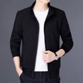 thumbnail image 5 of Vedolay Winter Jackets for Men Button Open Front Cardigan Soft Cable Blazer Jacket Outwear Black,L, 5 of 5