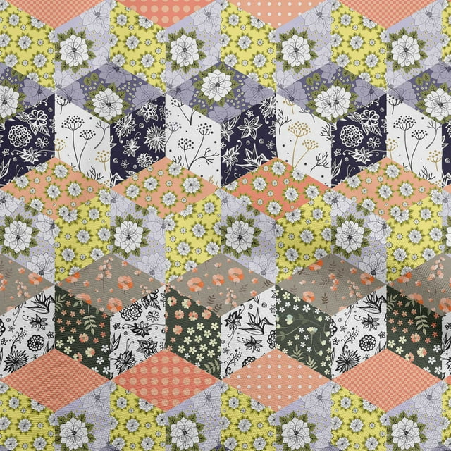 oneOone Cotton Poplin Pink Fabric Floral Craft Projects Decor Fabric Printed By The Yard 56 Inch Wide