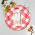 thumbnail image 3 of Balsa Circle 10 Round 13" Red Disposable Paper Charger Plates Buffalo Plaid Wedding Party Tableware Supplies, 3 of 8