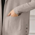 thumbnail image 5 of YFNNUP Womens Cardigan Sweater Open Front Knit Mid Length Coatigan Dressy Casual Lapel Jacket Coat 2025 Fall Outfits Classy Clothes, 5 of 6