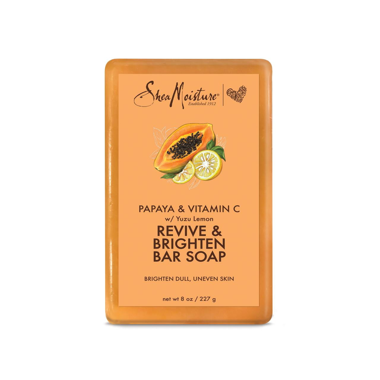 sheamoisture papaya & vitamin c revive & brighten bar soap