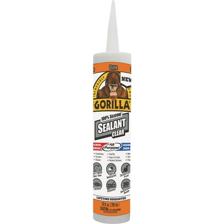 Gorilla Silicone Sealant, 10 oz., Clear