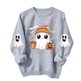 thumbnail image 6 of Kiijoy Halloween Girls Graphic Sweatshirt Crewneck Pullover, Sizes 11-12Y, 6 of 6