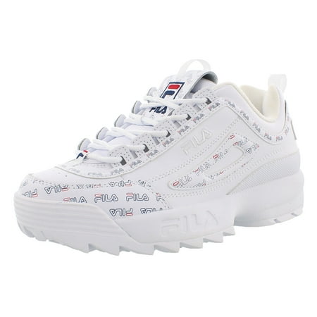 Fila Women's Disruptor Ii Multiflag White / Navy Red Ankle-High Leather Sneaker - 11M